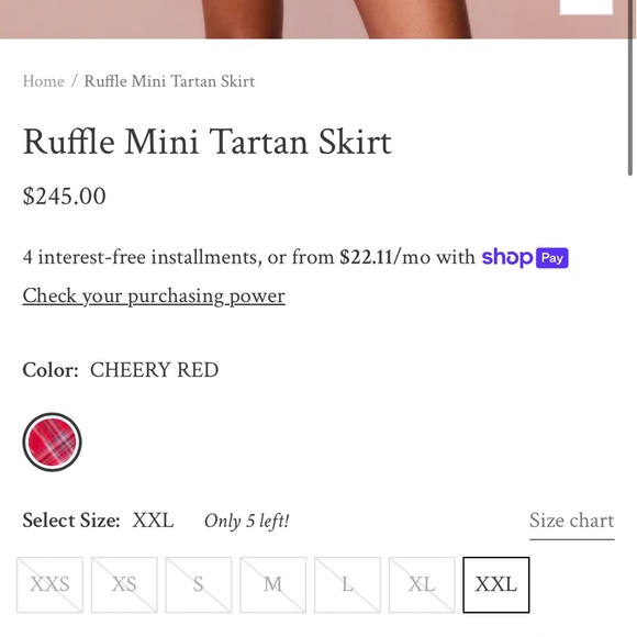 Loveshackfancy NWOT SOLDOUT Tartan Mini - Picture 3 of 3